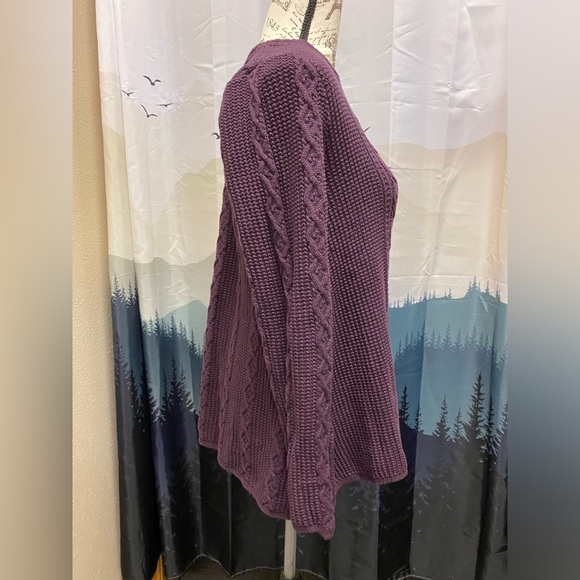 Eight Eight Cotton Knit Plum Tunic Top sz M - Picture 3 of 5